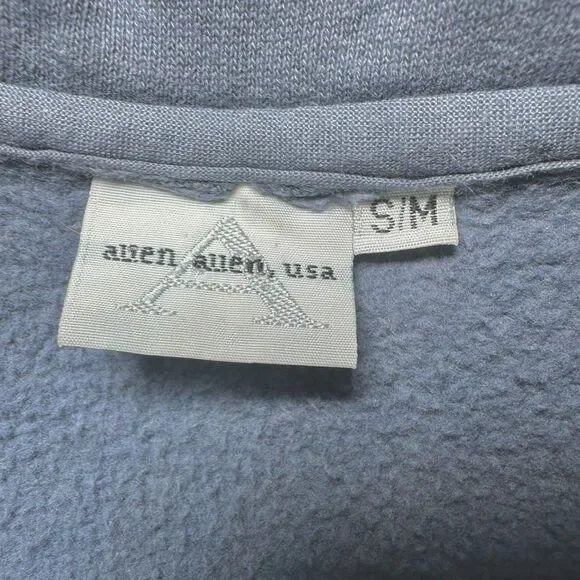 Allen Allen, USA Beach Oversized Jersey Fleece Button Up Shirt VTG Women's S-M - Picture 3 of 9